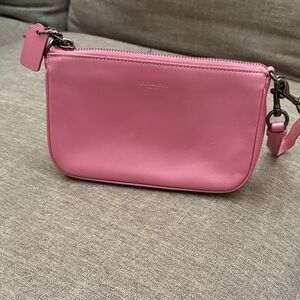 Coach Pink Shimmery Leather Wristlet